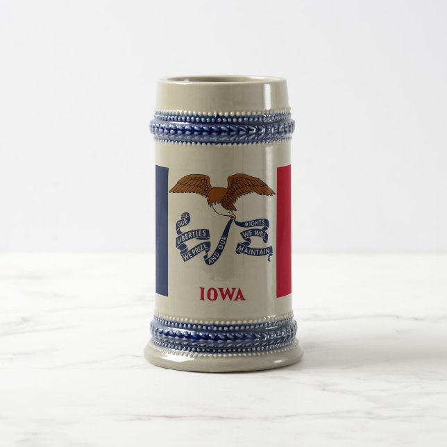 Mug avec Drapeau de l'Etat de l'Iowa -USA (Centre)