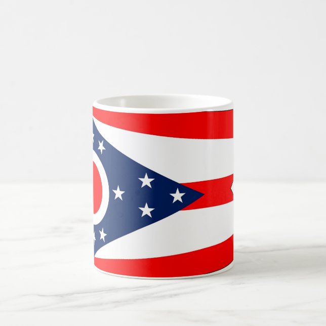 Mug avec drapeau de l'Etat de l'Ohio - USA (Centre)