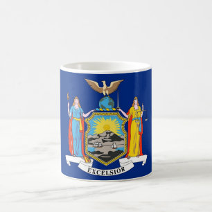 Mug avec drapeau de l'État de New York - USA