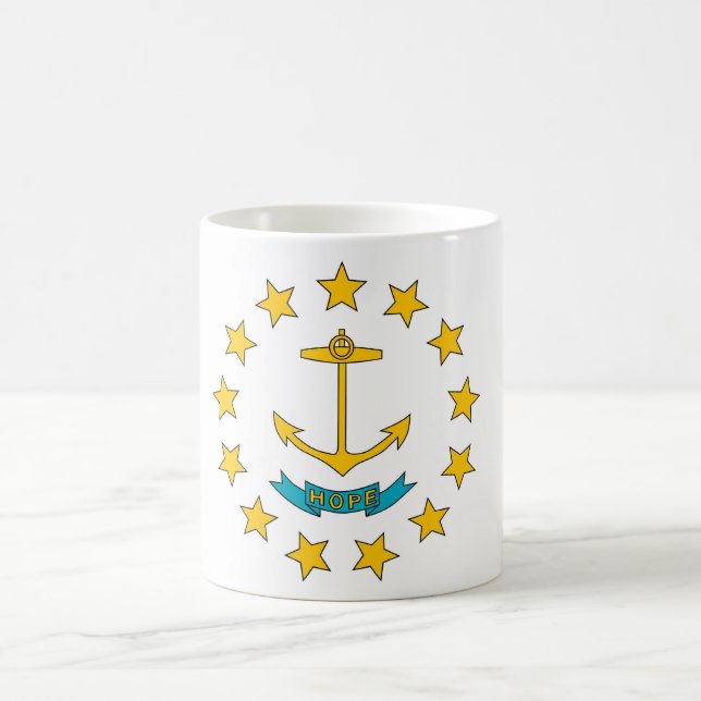 Mug avec drapeau de l'Etat de Rhode Island - USA (Centre)