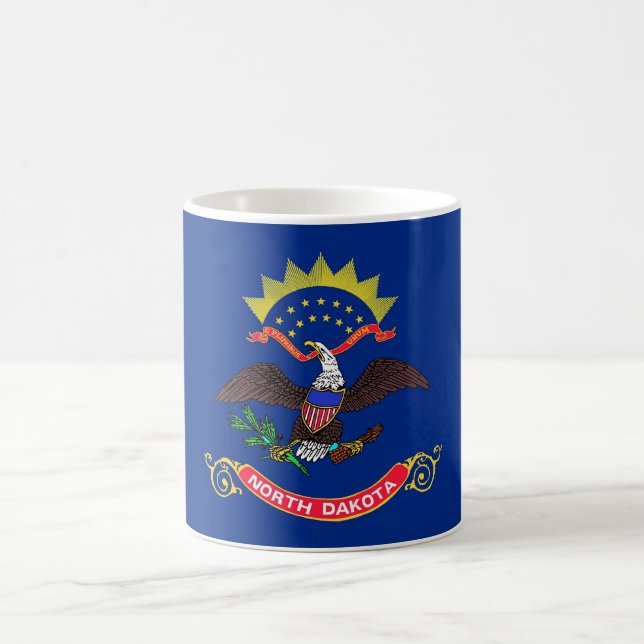 Mug avec drapeau de l'État du Dakota du Nord - Éta (Centre)