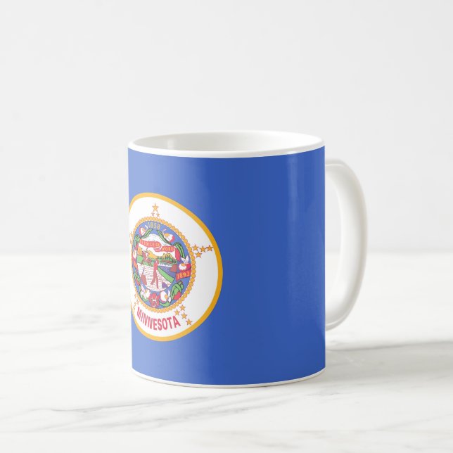 Mug avec drapeau de l'état du Minnesota - USA (Devant droit)