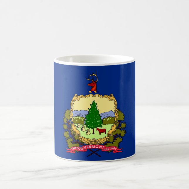 Mug avec drapeau de l'État du Vermont - USA (Centre)