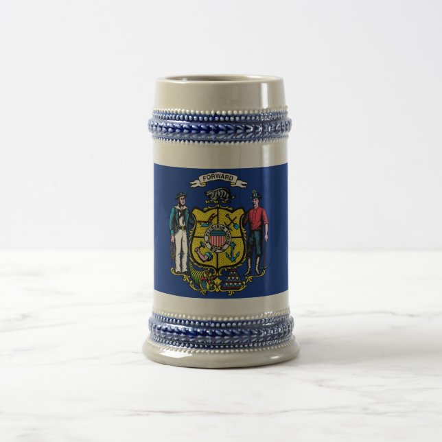 Mug avec drapeau de l'Etat du Wisconsin -USA (Centre)
