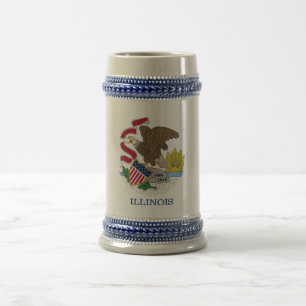 Mug avec Drapeau de l'Illinois State -USA