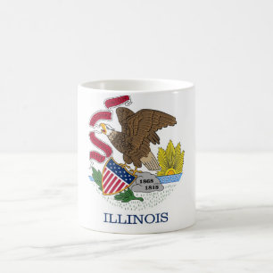 Mug avec Drapeau de l'Illinois State - USA