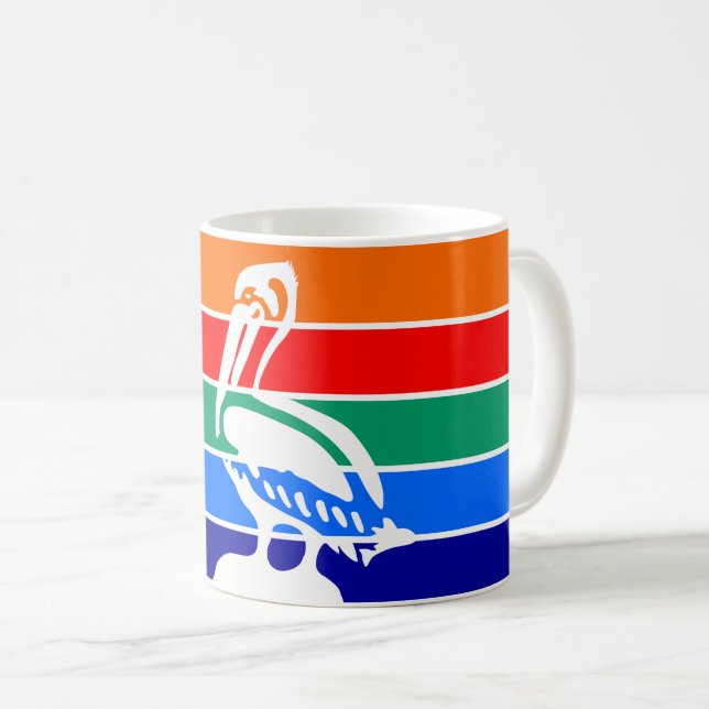 Mug avec drapeau de Saint-Pétersbourg, Floride (Devant droit)