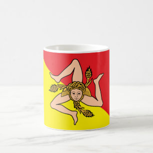 Mug avec Drapeau de Sicile, Italie
