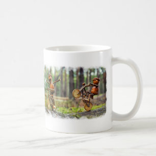 Mug avec drôle elfes de glacier motards