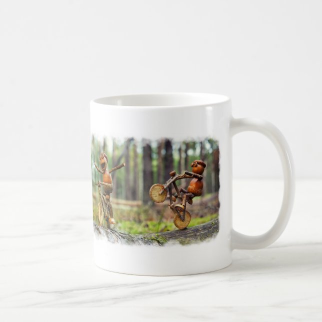 Mug avec drôle elfes de glacier motards (Droite)