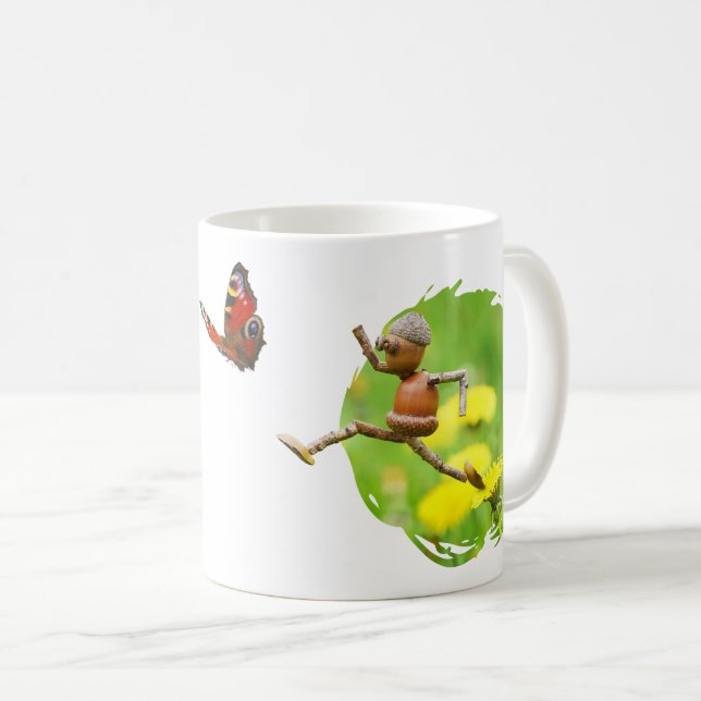 Mug avec elfes de glande dans la prairie (Devant droit)