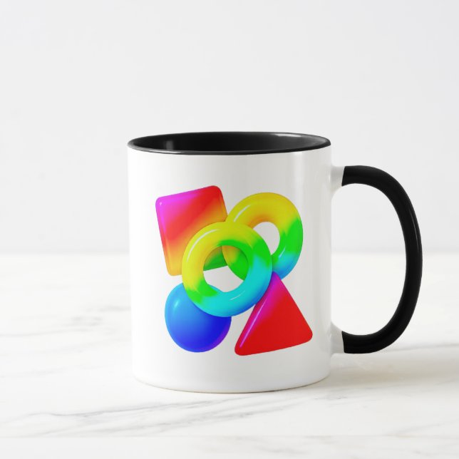 Mug avec Formes géométriques multi colores. (Droite)