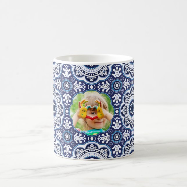 Mug 💙🤍 Avec image Méditerranéen Azulejos  (Centre)