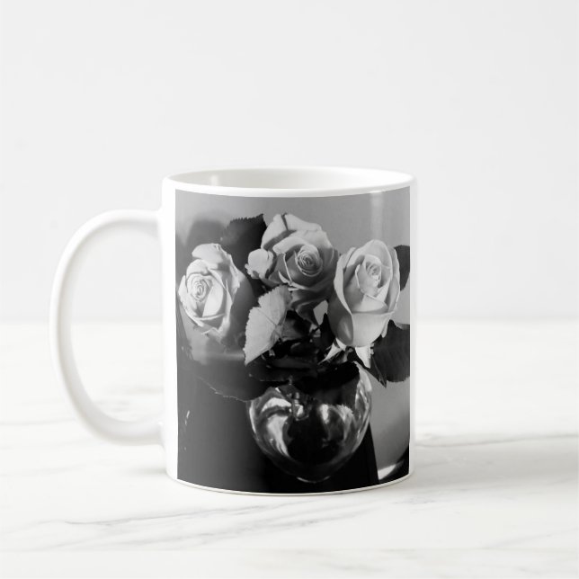Mug avec impression photo de rose (Gauche)