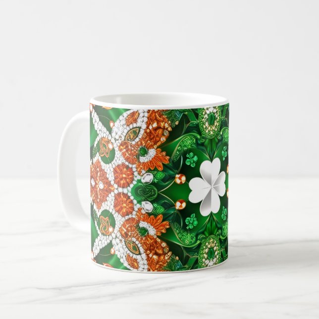 Mug avec Irlande Couleurs Design (Devant gauche)