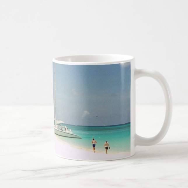 Mug avec la scène de la plage de Grand Cayman (Droite)