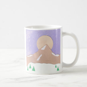 Mug avec la scène de montagne enneigée