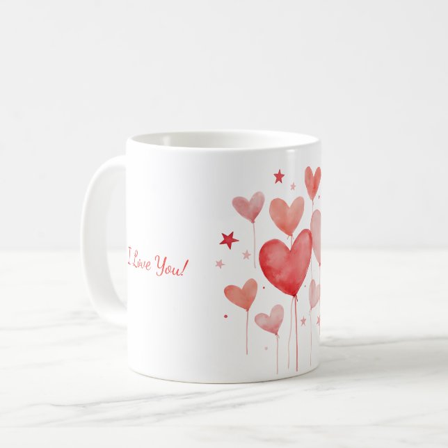 Mug avec le design de la Saint Valentin (Devant gauche)