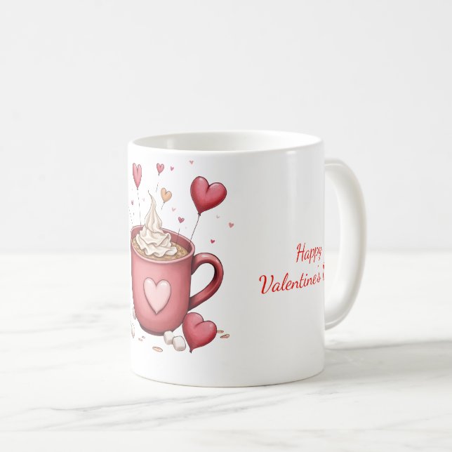 Mug avec le design de la Saint Valentin (Devant droit)