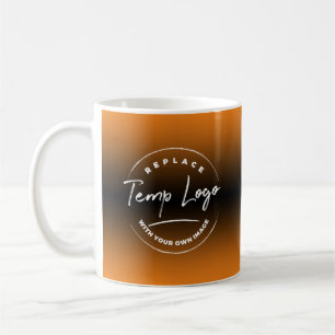 Mug Avec logo de votre entreprise, Orange Ombre