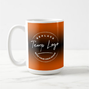 Mug Avec logo de votre entreprise, Orange Ombre