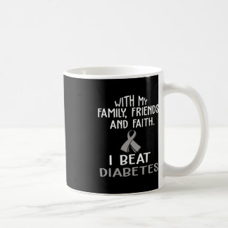 Mug Avec ma famille et ma foi, je bat le DIABÈTE