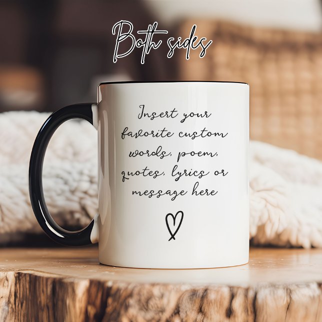 Mug avec Message Personnalisé Cadeau d'Anniversair (Custom Message Mug – Christmas, Mother's Day, Birthday & Graduation Gift for Women or Men)