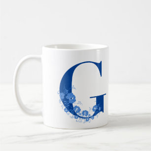Mug Avec Monogramme Floral Lettre D