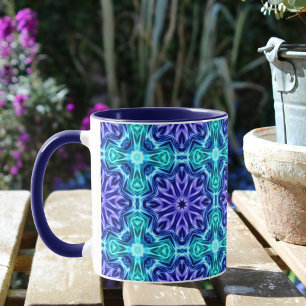 Mug avec motif bleu
