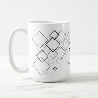 Mug avec motif géométrique.