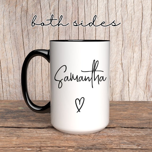 Mug avec nom personnalisé, Cadeau d'anniversaire,  (custom ceramic mug, personalized gift mug, coffee lover gift, minimalist name mug, bulk mug gift)