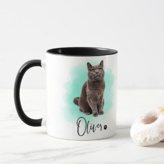 Mug avec œuvre d'art de chat mignon – Cadeau pour