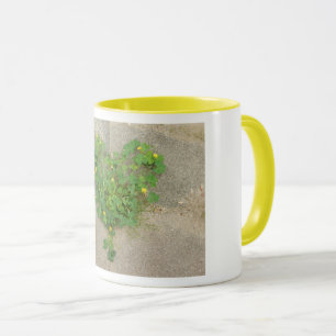 Mug avec original photo de trèfle en forme de coeu