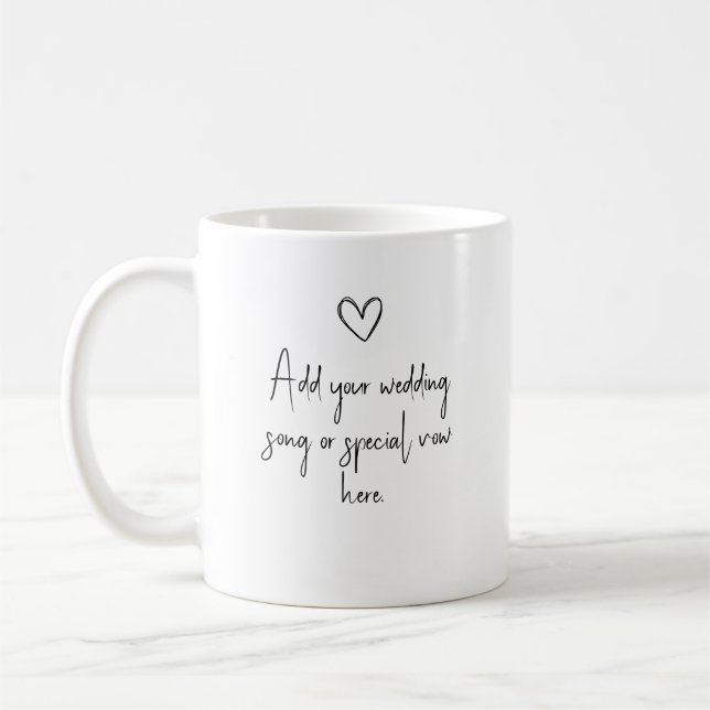 Mug avec paroles de chanson de mariage personnalis (Gauche)