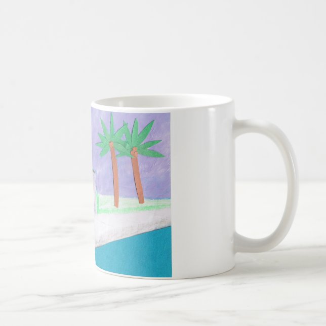 Mug avec scène caribéenne (Droite)