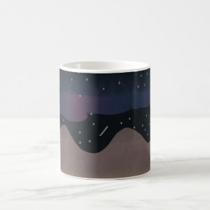 Mug avec scène de montagne nocturne