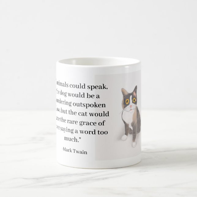 Mug avec un chat et une citation sage - 1 (Centre)