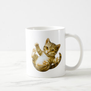 Mug avec un chaton faisant des roulades.