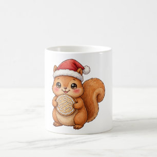 Mug avec un écureuil mignon avec un chapeau de Pèr