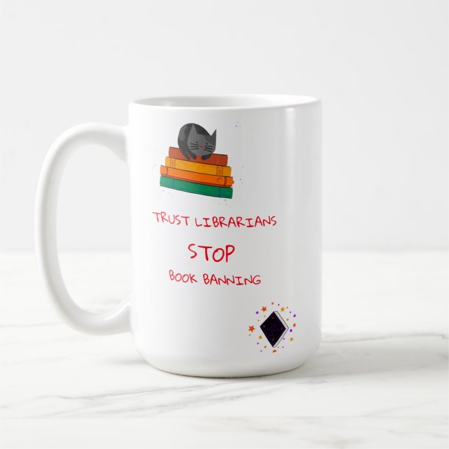 Mug avec un message pour protéger les bibliothécai (Gauche)