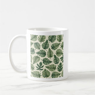 Mug avec un motif feuille