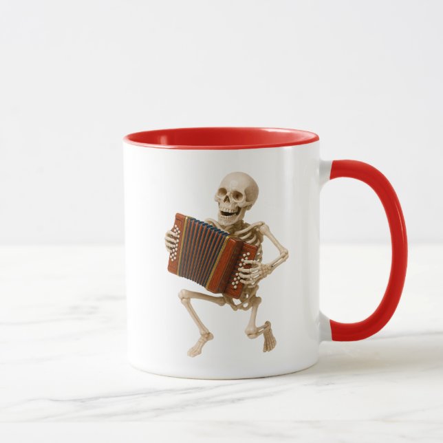 Mug avec un squelette au rythme de la musique. (Droite)