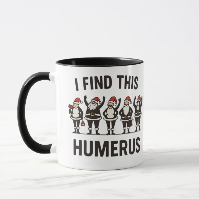 Mug avec une citation drôle du Père Noël (Gauche)