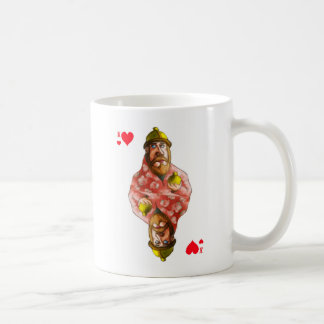 Mug avec une figure de la carte roi des coeurs