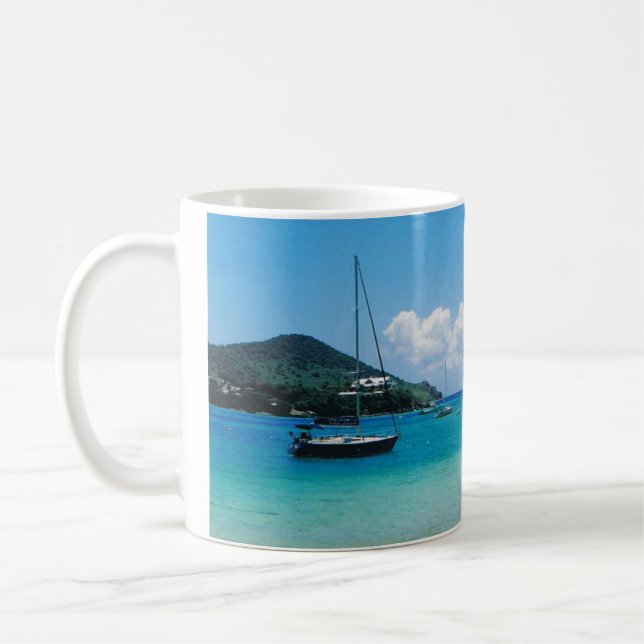 Mug avec une scène caribéenne (Gauche)