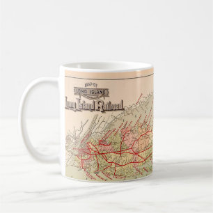 Mug avec une vieille carte de Long Island