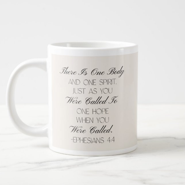 Mug avec verset biblique Ephésiens 4:4 Hope (Gauche)