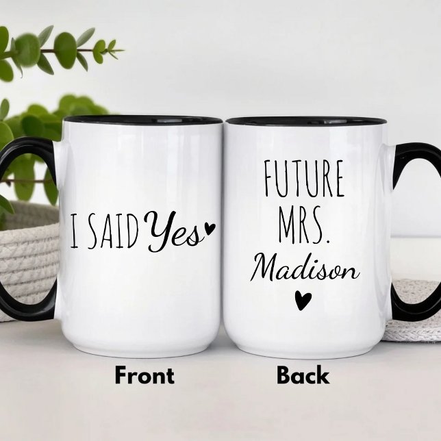 Mug Avenir Personnalisé Mme Fiançailles (Créateur téléchargé)