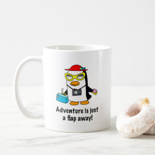 Mug Aventure à un battement de l'aile Manchot touriste