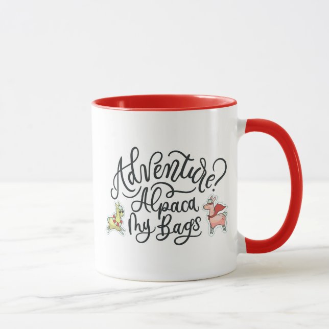 Mug Aventure ? Alpaga mes sacs (Droite)